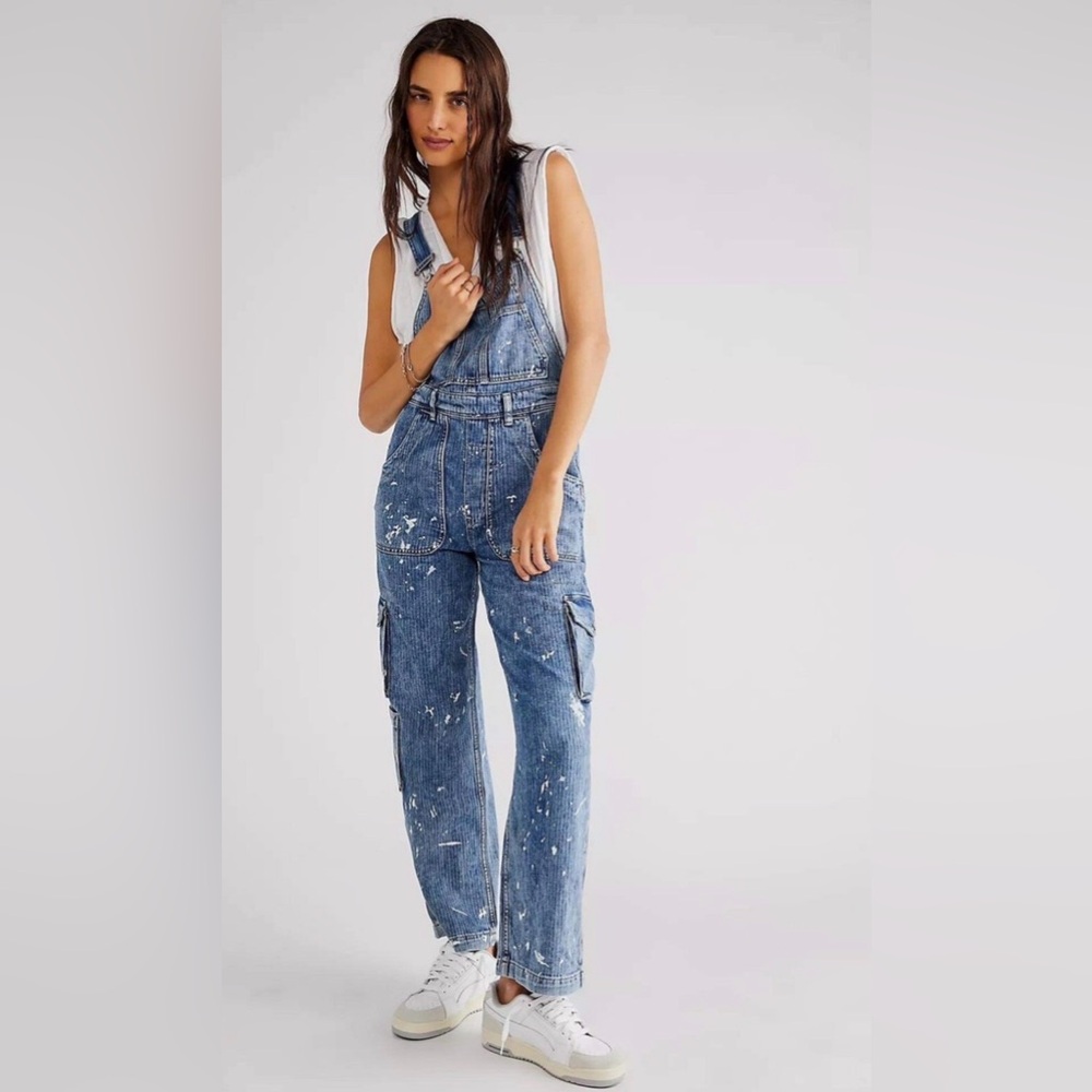 Free People Sutton Utility Overalls, SMALL